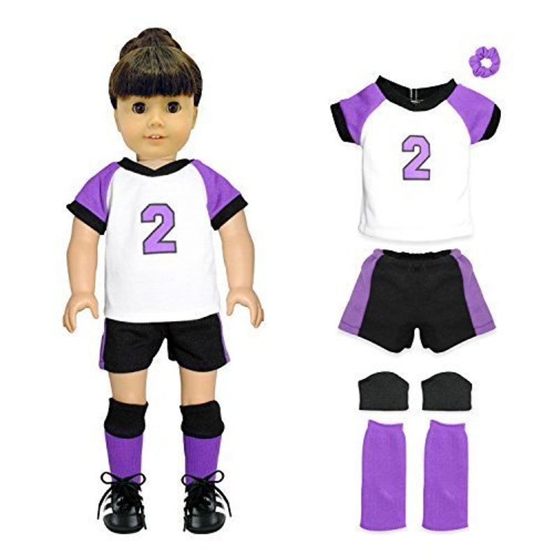 5 uniforme de Futbol pedazo de muñecas de 18 pulgadas 5 uniforme de Futbol pedazo de muñecas de 18 pulgadas