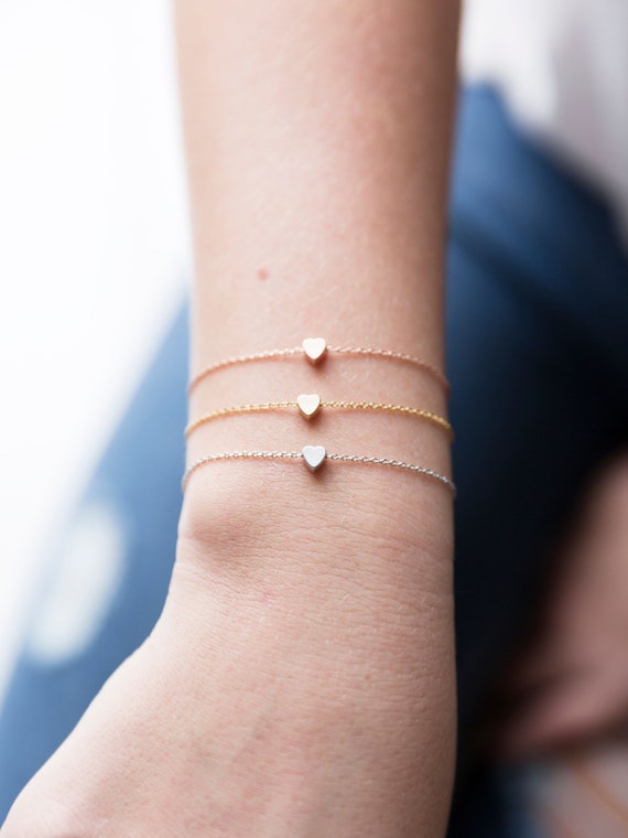 Heart Bracelet Hartje Armband Tiny Heart Bracelet Stainless Steel  