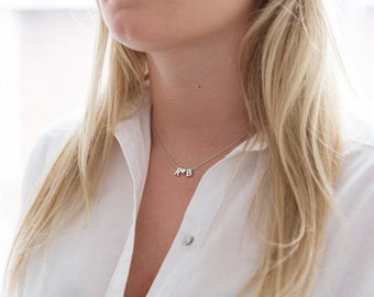 initial necklace 2 letters |  naamketting |  stainless steel | buchstaben kette