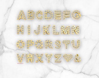 Personalized Initial Diamond Charm