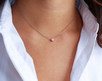 Kubieke Zirconia | Ketting met diamantje | Kette |