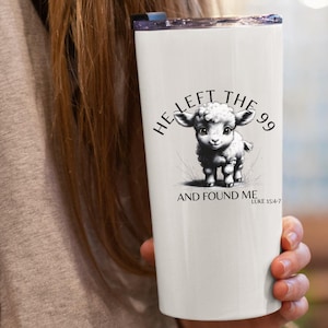 Christian Tumbler, Bible Verse Insulated Stainless Steel Travel Mug, Cross Design Gift for Easter, Christmas, Baptism, Pastor Appreciation