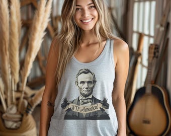 Chemise président Abraham Lincoln T-shirt couleurs confort Abe Lincoln, cadeau histoire drôle, t-shirt humour politique vintage débardeur dos nageur