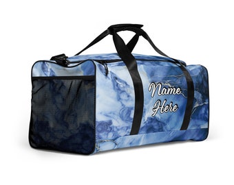 Personalisierte Marmor Duffle Bag, benutzerdefinierte Name Elegante Sporttasche, maßgeschneiderte luxuriöse Tasche, schicke Workout-Tasche, maßgeschneiderte Tasche, Monogramm Fitness Tasche