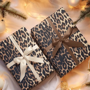Leopard Print Gift Wrap Papers - Stylish & Trendy Wrapping for Special Occasions Christmas Wrapping Paper image 3