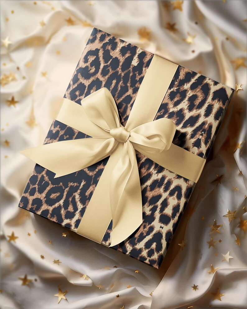 Leopard Print Gift Wrap Papers - Stylish & Trendy Wrapping for Special Occasions Christmas Wrapping Paper image 4