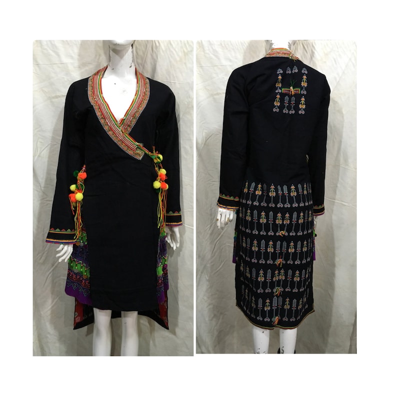 Vintage tribal RedDao women tunic in Bac Son area,Lang Son province in the north of Vietnam