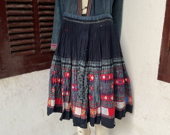 Vintage tribal Hmong women hemp cotton skirt in the north of Vietnam