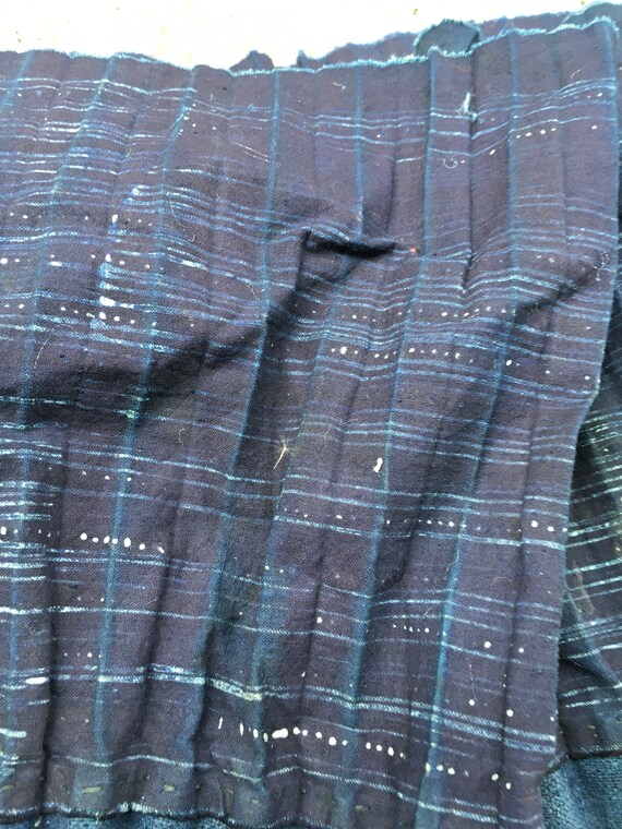 Vintage tribal Hmong hand woven silk cotton hemp … - image 8