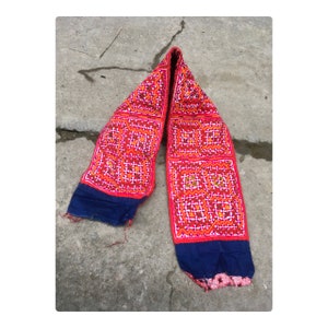Vintage tribal Hmong embroidered piece in Sin Ho,Lai Chau area in the north of Vietnam