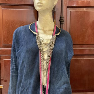 Vintage tribal Hmong Torque necklace Chain Choker Torc handmade in Mai chau province in the north of Vietnam