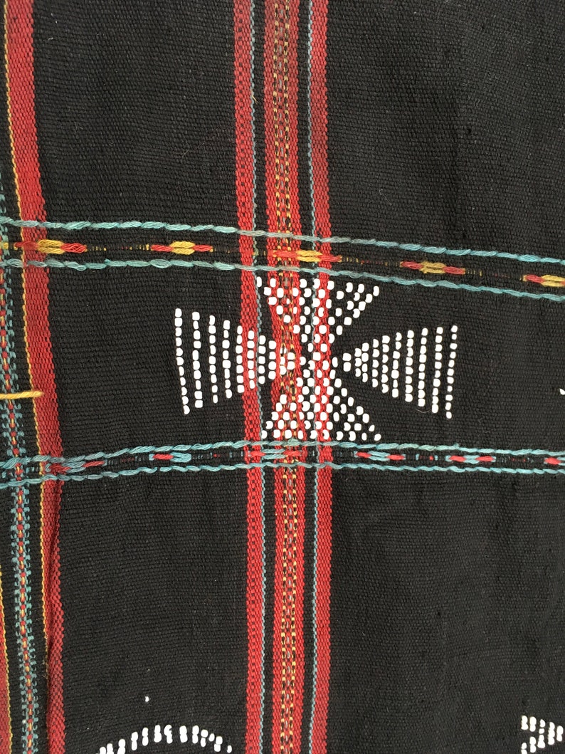 Vintage tribal Kotu handwoven long fabric In Quang Nam area central of Vietnam