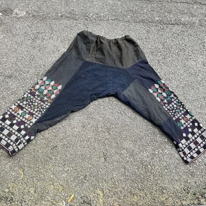 Vintage tribal Man trousers embroidered in the north of Vietnam