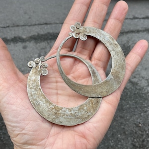 Vintage tribal Hmong aluminum earring in Dien Bien area,north of Vietnam