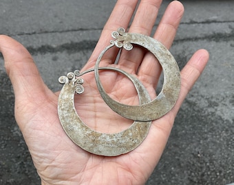Vintage tribal Hmong aluminum earring in Dien Bien area,north of Vietnam