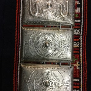 Vintage tribal Red Dao women silver bib from HaGiang province in the north of Vietnam image 4