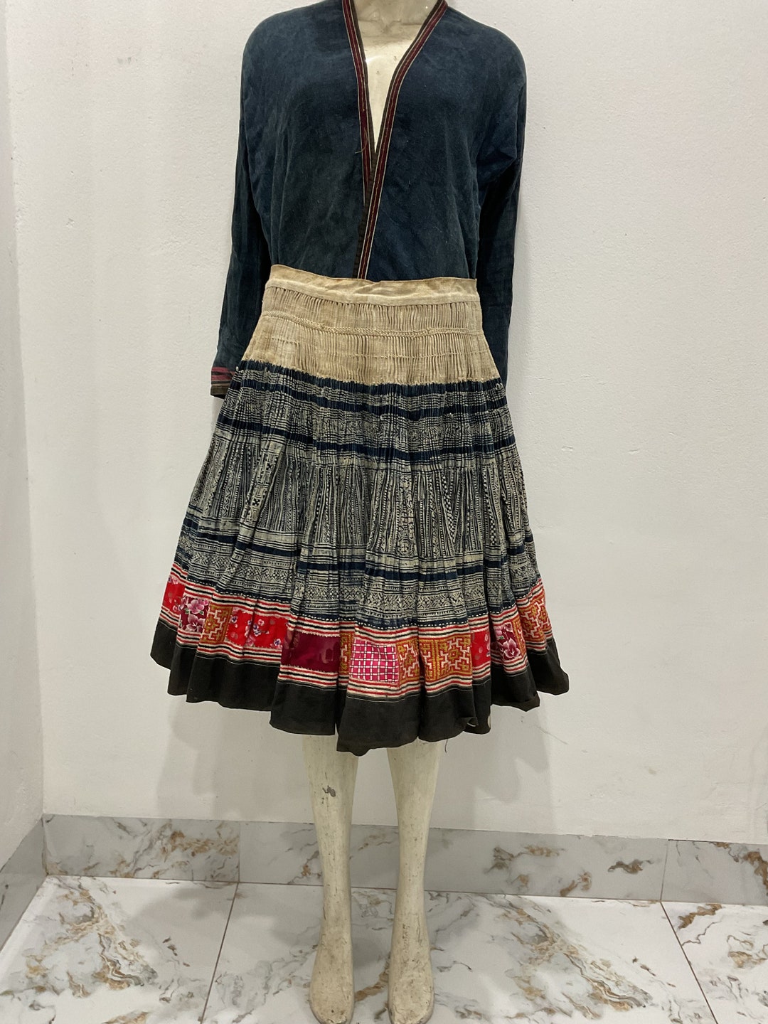 Vintage Tribal Hmong Women Skirt in the North of Vietnam - Etsy