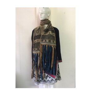 Vintage tribal Dao Shamans embroidery turban in the north of Vietnam