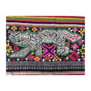 Vintage tribal weißes thailändisches Textilstück in Nghe einer Provinz im Zentrum Vietnams