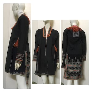 Vintage tribal Red Dao women tunic in LaoCai province,north of Vietnam