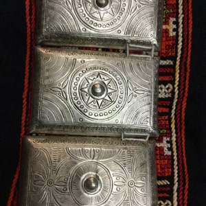 Vintage tribal Red Dao women silver bib from HaGiang province in the north of Vietnam image 3