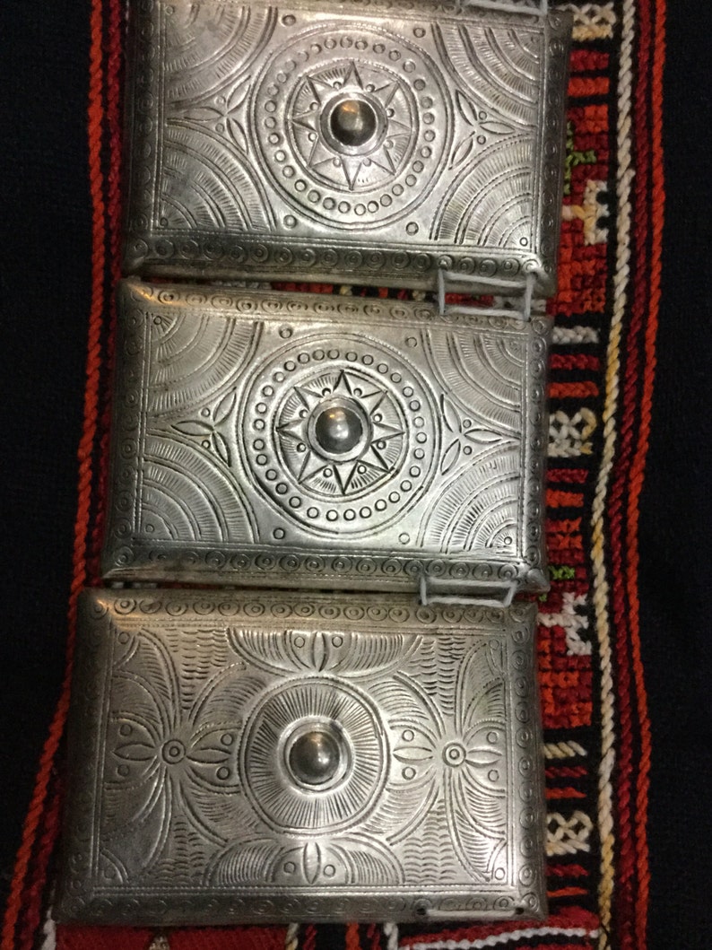 Vintage tribal Red Dao women silver bib from HaGiang province in the north of Vietnam image 3