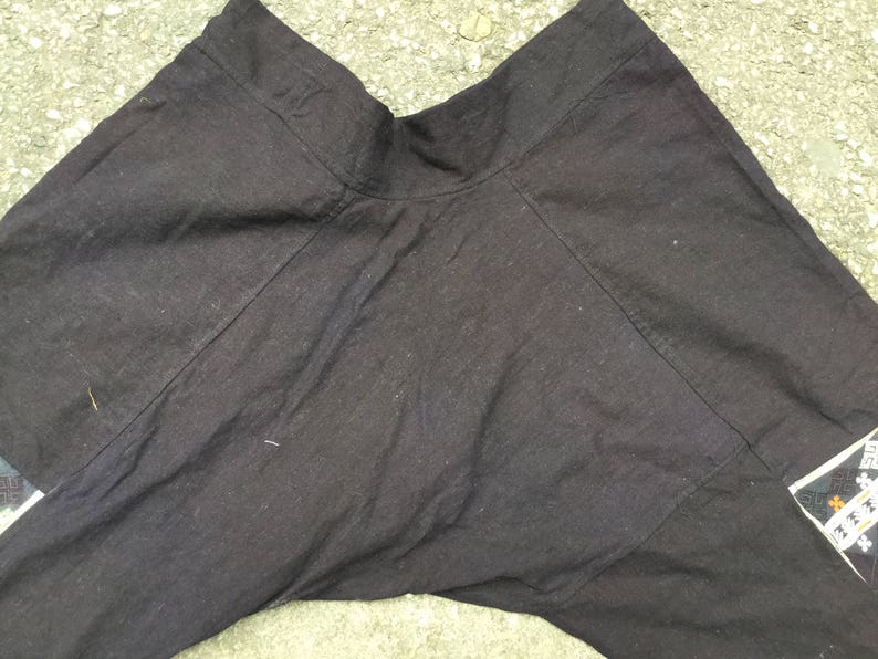 Vintage tribal RedDao women trousers hand embroidered cotton in LaoCai area,north of Vietnam