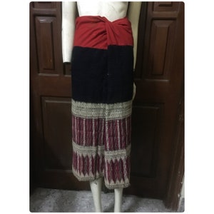 Vintage tribal Tho women tube skirt in Nghe an province,bordering Vietnam and Lao country