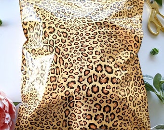 25 Leopard Designer 6x9 Poly Mailers Self Seal Adhesive Plastic Flat Envelope Water Resistant Tear Proof Lightweight Animal Print Size #1