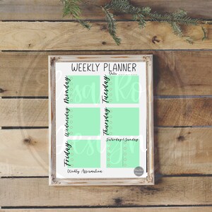 Printable Weekly Planners- Binder/clipboard- PNG Files- Weekly Planner ...