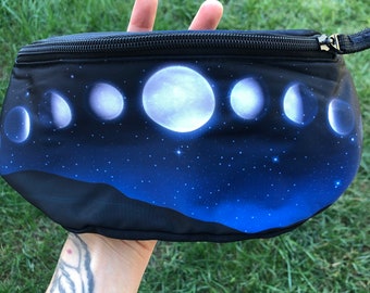 Moon phases bag, moon phase purse, moon phases fanny pack