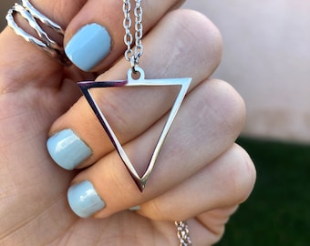 water element necklace, alchemy necklace, element necklace, occult necklace, minimalist necklace