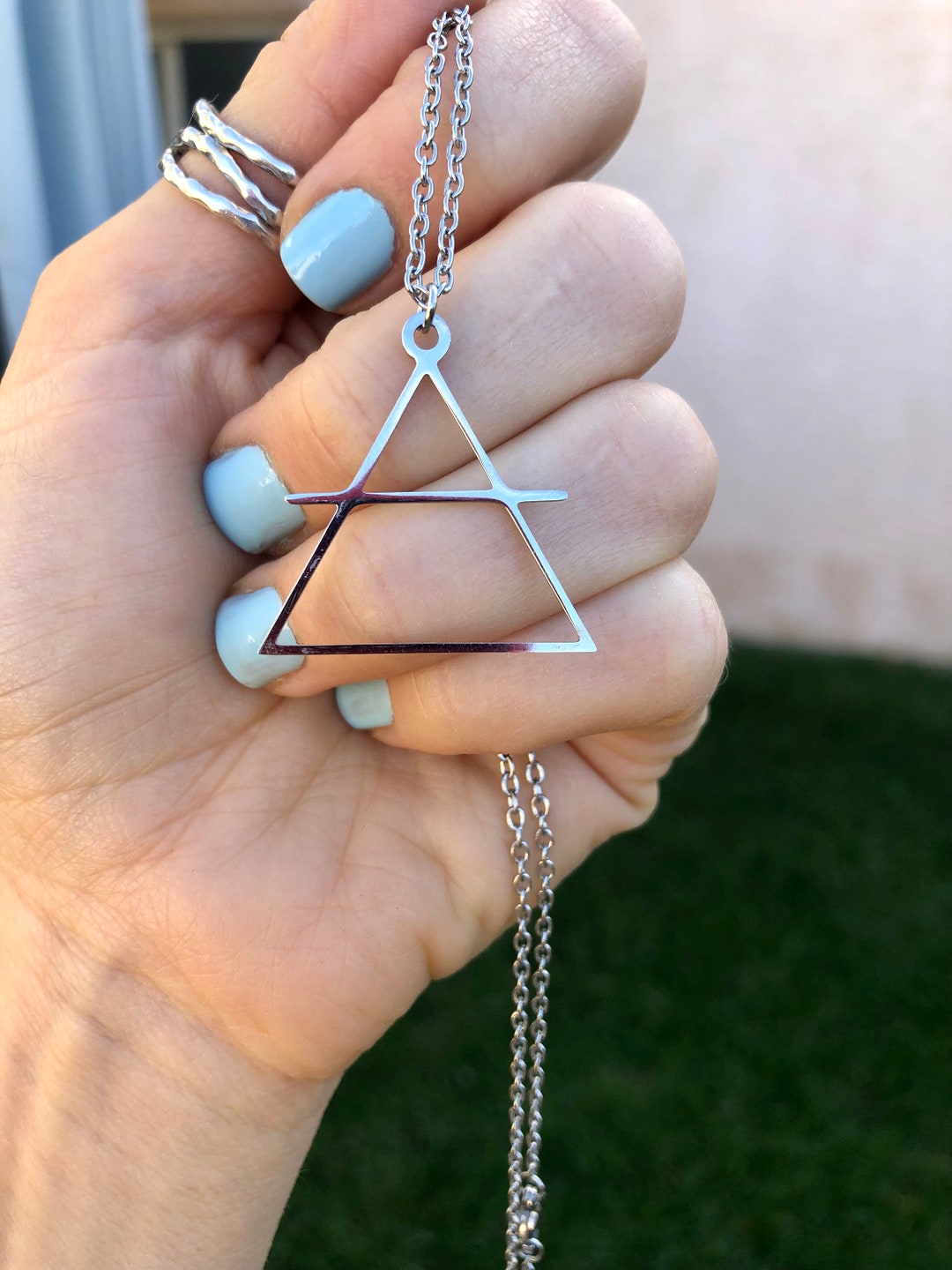 Air Element Necklace Alchemy Necklace Element Necklace Etsy