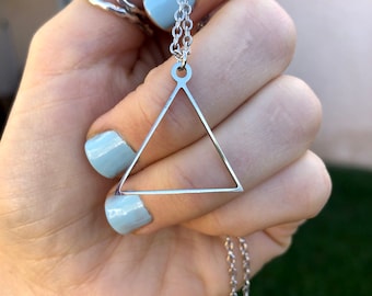 Alchemy necklace, fire element necklace, occult necklace, element necklace, minimalist necklace