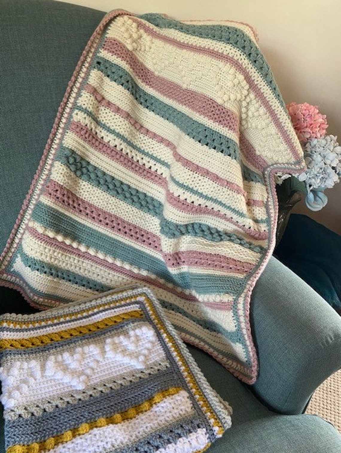 Crochet Baby Blanket Patternbaby Love Baby Stroller and Cot Etsy