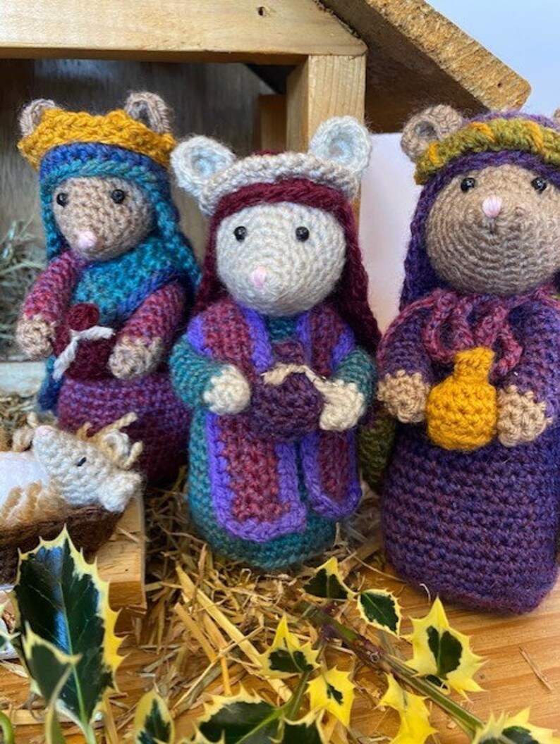 Mousetivity, Nativity Crochet Pattern PDF, Crochet Mice, Christmas ...