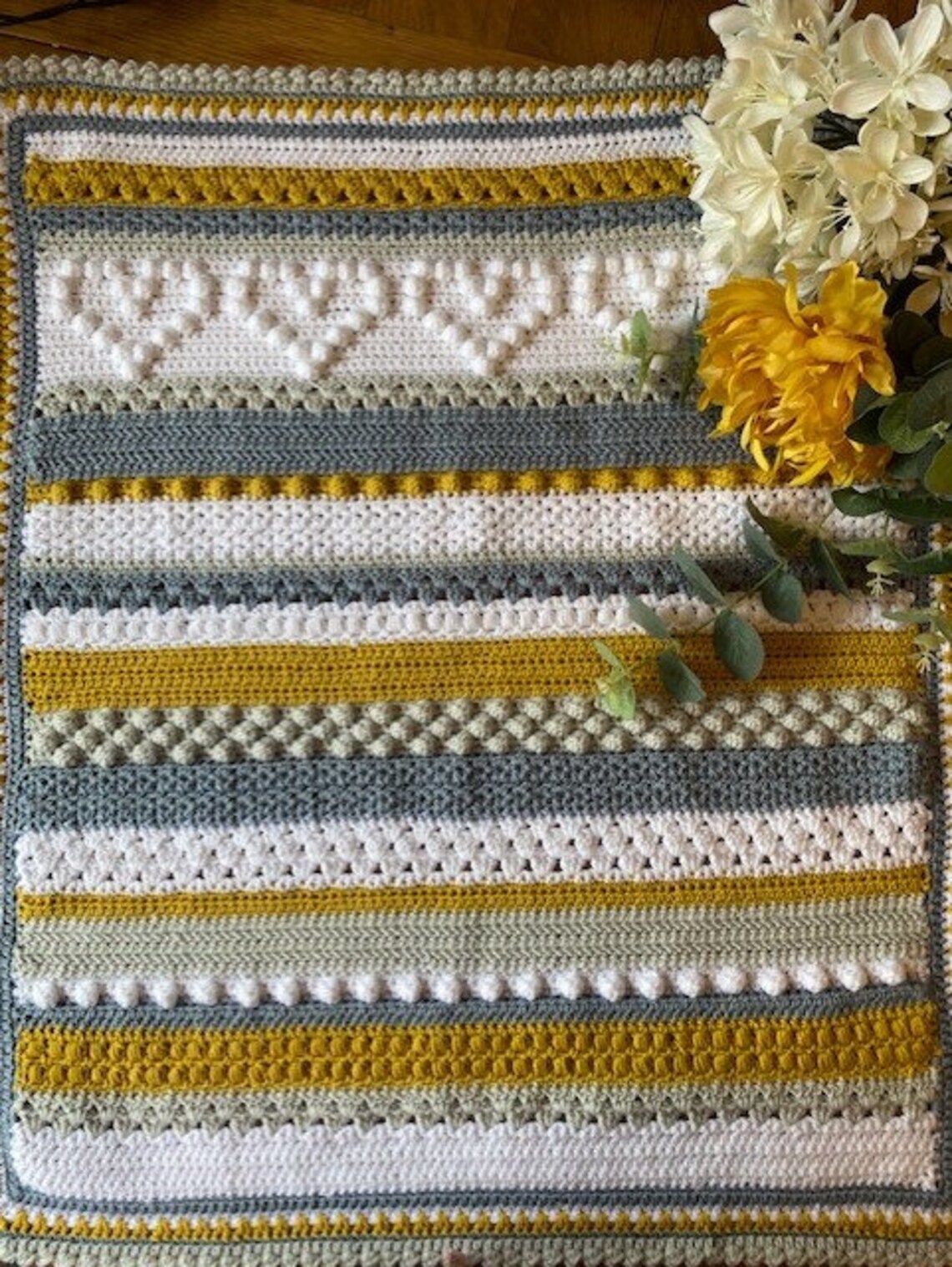 Crochet Baby Blanket Patternbaby Love Baby Stroller and Cot Etsy