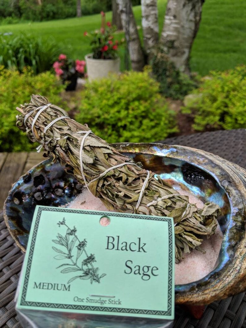 Mugwort black Sage Smudge Stick / Wild Crafted / Protection Etsy