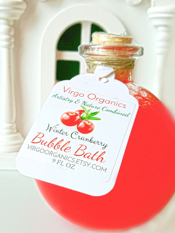 Limited Edition / Winter Cranberry Bubble Bath / Gluten Free / So YUMMY / Natural /Phthalate-free