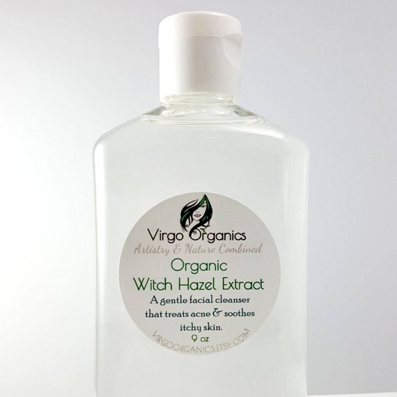 Organic Witch Hazel Extract / Facial Cleanser / Acne Fighter / Vegan / Gluten Free / Soothing / Sting Free & Gentle / No Alcohol Scent!