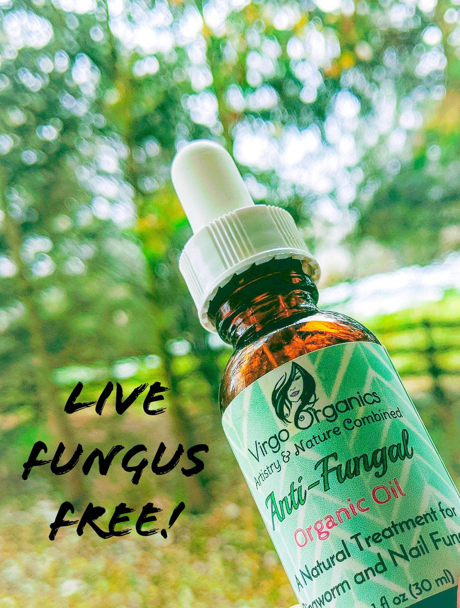 Organic Anti-Fungal Treatment- For Nails, Ringworm, Candidia Skin Rash,  Athlete's feet, & Jock Itch