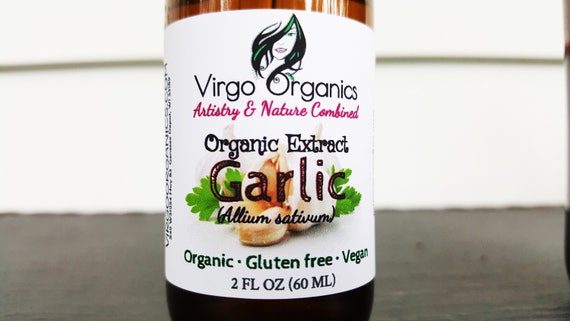 Organic Garlic Extract / Gluten Free / Non-GMO / For a Multitude of Health Benefits / Fights Infections & More!