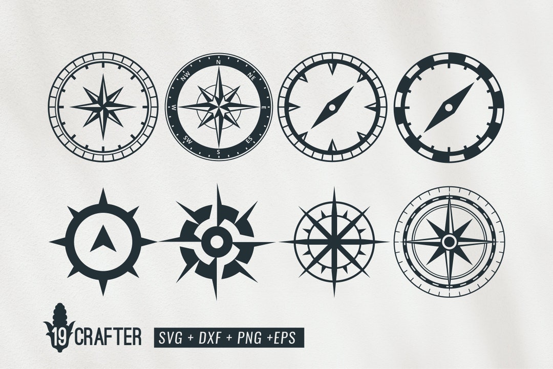 Compass Svg Bundle, Compass Rose Svg, Compass Watch, Wind Direction ...
