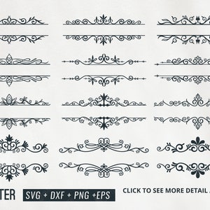 Split frame SVG/ decorative split frame SVG/ floral split frame svg/ banner split frame svg/ victorian split frame text svg cut file