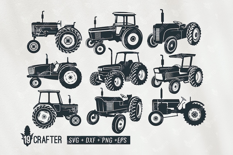 Download Vintage Old Tractor Vector Svg Eps Png Dxf File For Cricut Detail Quality Tractor Tractor Svg Bundle Silhouette Cameo Farm Tractor Svg Clip Art Art Collectibles