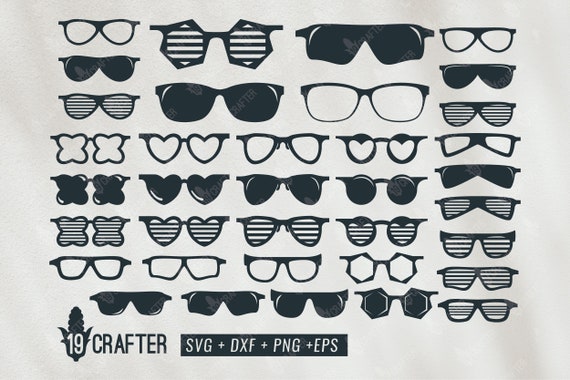 Verres svg bundle, lunettes de coeur, verres nerd, cool rock