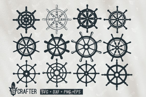 ship steering wheel svg bundle, sailor ship steering wheel svg, marine  steering wheel svg png dxf eps file for cricut, cameo silhouette