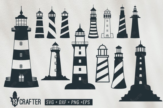 lighthouse svg bundle, lighthouse tower svg bundle, lighthouse clipart shore watch svg png dxf eps file for cricut, cameo silhouette