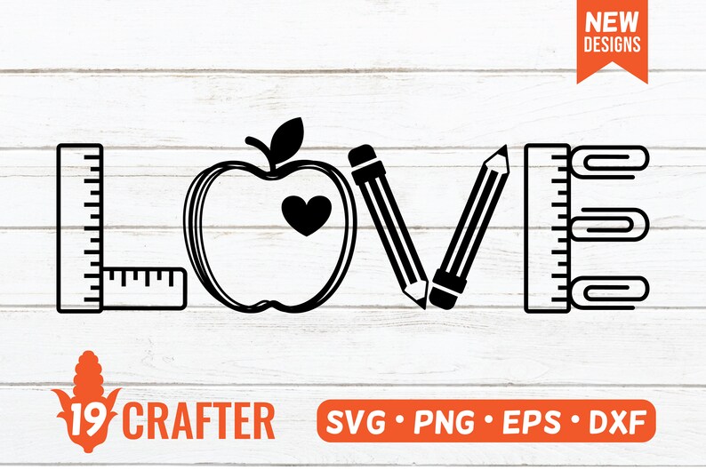 Teacher SVG / Love Teacher SVG / Cut File / Cricut / Silhouette ...
