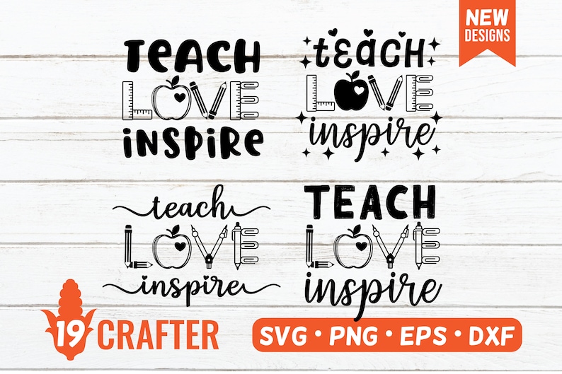 Teach Love Inspire SVG / Cut File / Cricut / Silhouette / DXF - Etsy